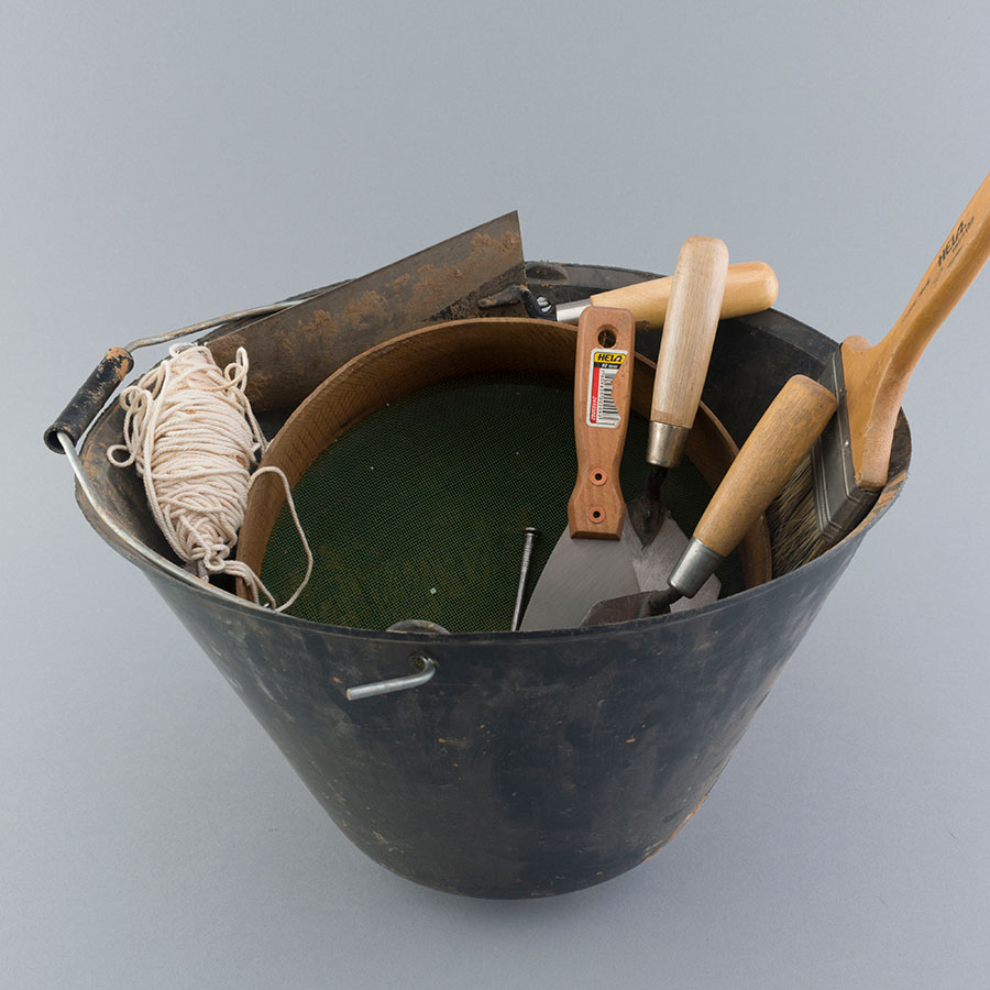 Materiales de terreno de arqueología.